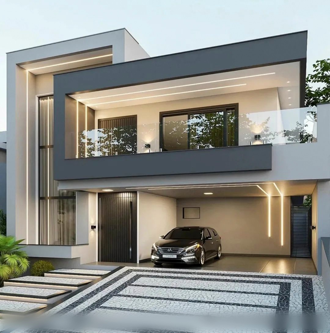 10X10米二层现代风格自建别墅